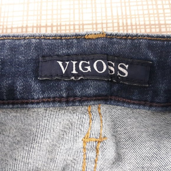 VIGOSS Women's The Jagger Skinny Jeans Size W26 L28 Distressed Medium Wash Blue - Picture 10 of 16